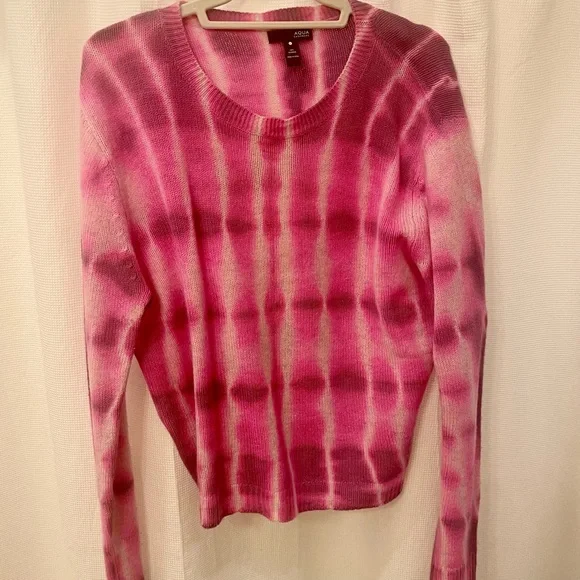 Aqua Sweaters Aqua Tie Dye Pink Cashmere Sweater Poshmark